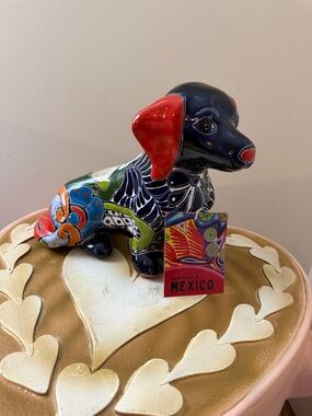 Hand Painted in Mexico Talavera Ceramic Dachshund